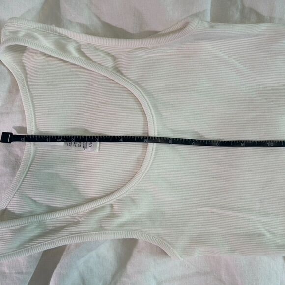 Skims White Cropped Ribbed Tank - Picture 7 of 8